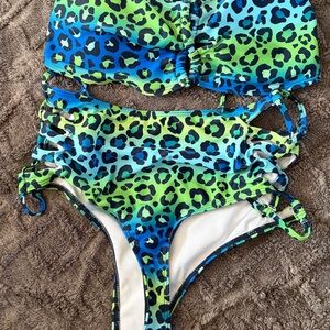 Kids Swim Leopard Print Bikini